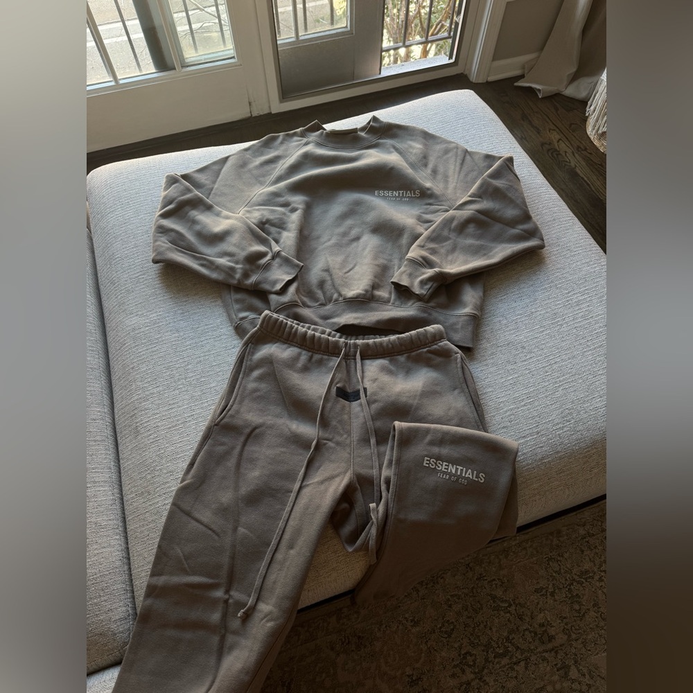 Essentials Taupe Sweatsuit Set